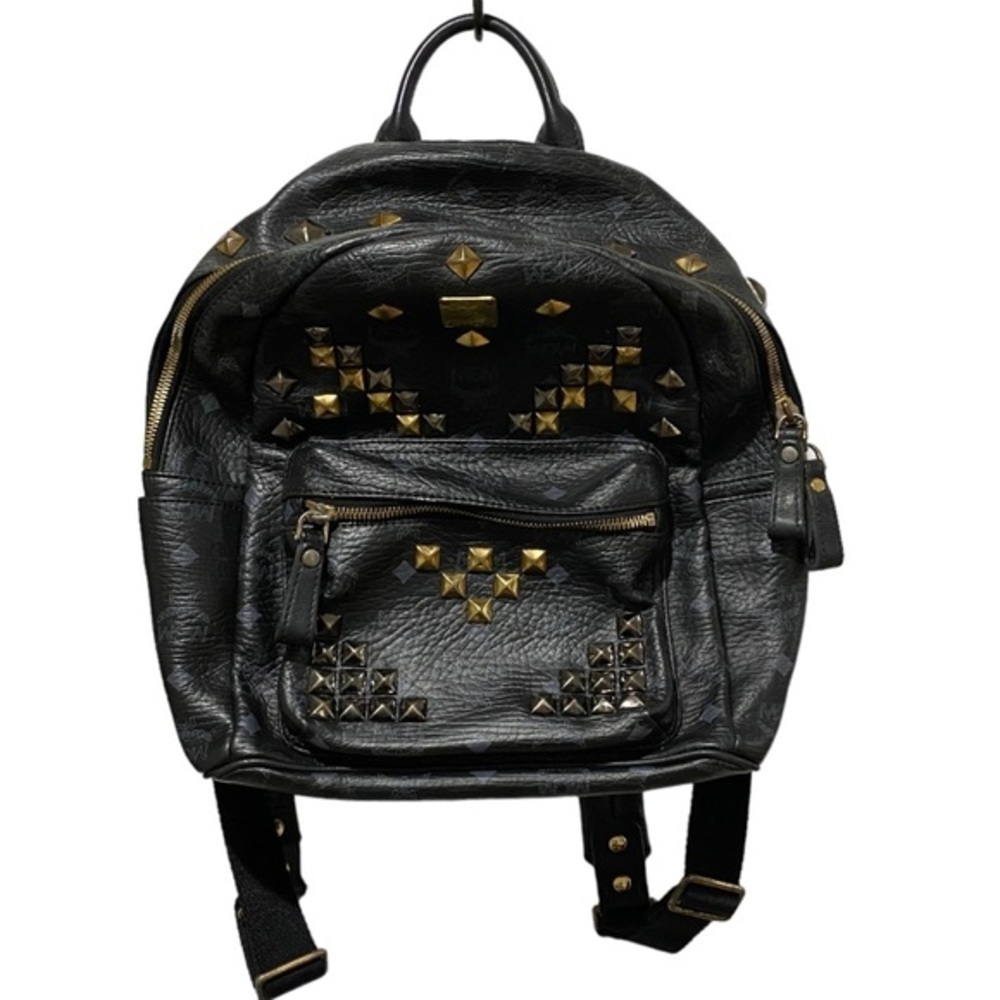 Mcm Studded Leather Backpack - image 2